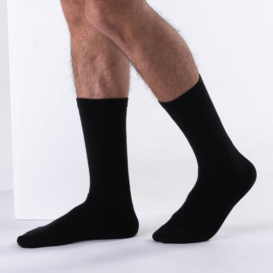 12 Pairs Black Socks Man & Woman